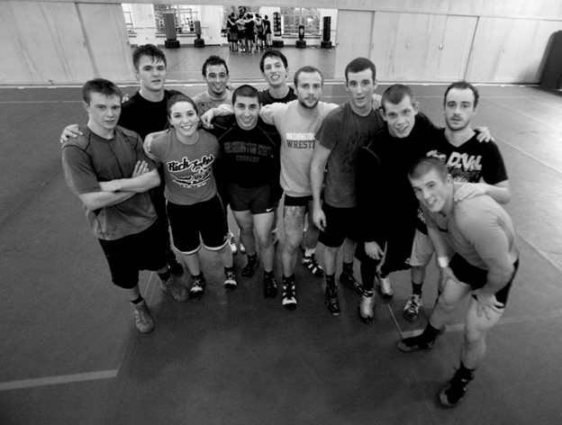 2012-2013 WSU Wrestling Original Team at Practice